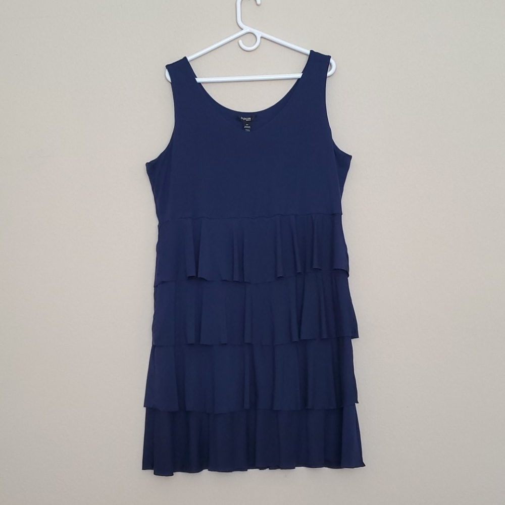 Navy Blue Ruffle dress